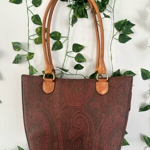 Etro Brown Paisley Shoulder Bag